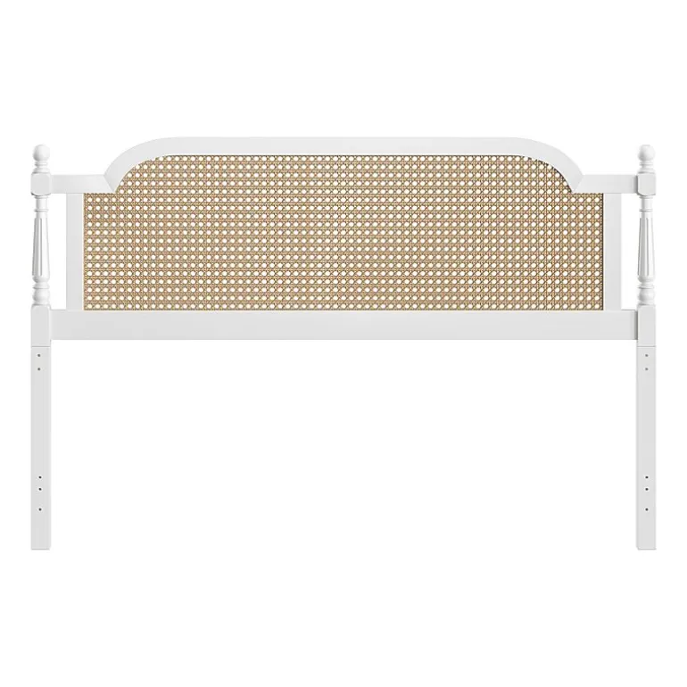 Melanie Wood and Cane Headboard