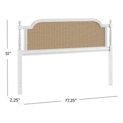 Melanie Wood and Cane Headboard