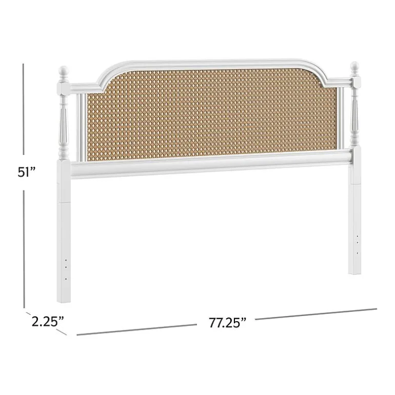 Melanie Wood and Cane Headboard