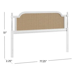 Melanie Wood and Cane Headboard