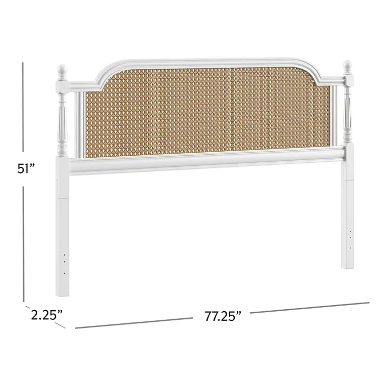 Melanie Wood and Cane Headboard