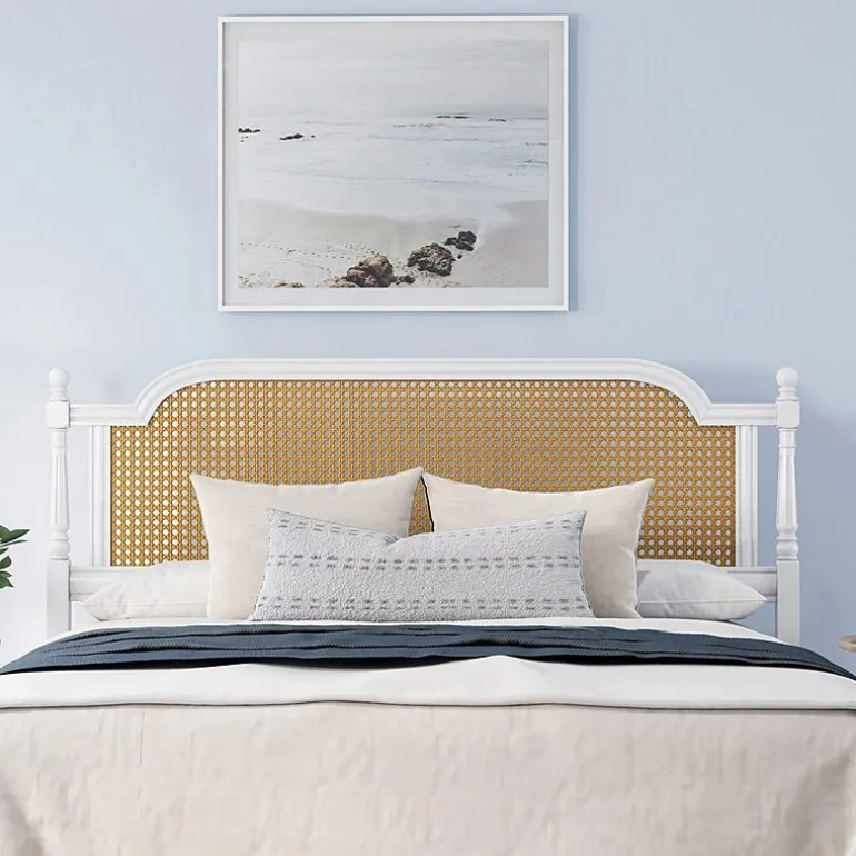Melanie Wood and Cane Headboard