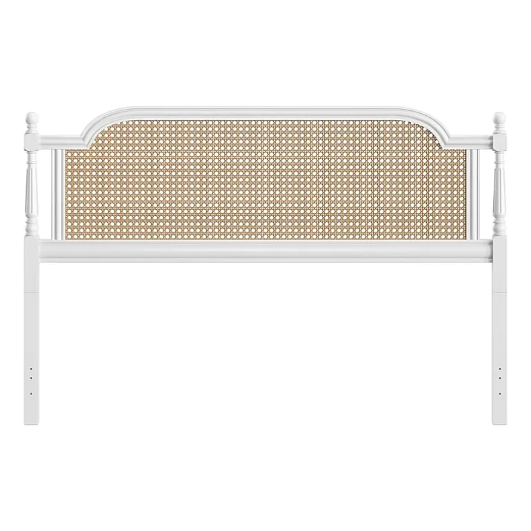 Melanie Wood and Cane Headboard