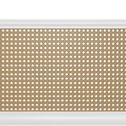 Melanie Wood and Cane Headboard