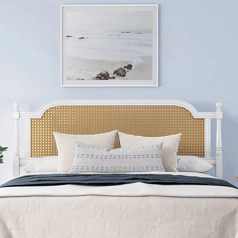 Melanie Wood and Cane Headboard