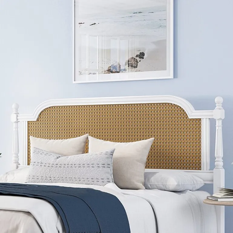 Melanie Wood and Cane Headboard
