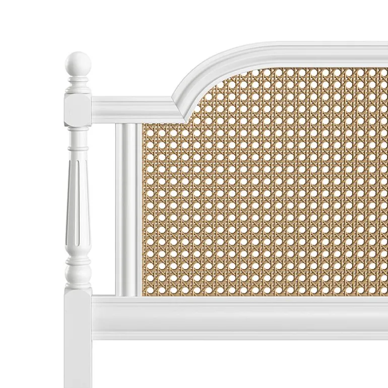Melanie Wood and Cane Headboard