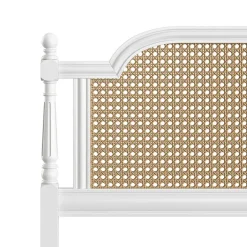 Melanie Wood and Cane Headboard