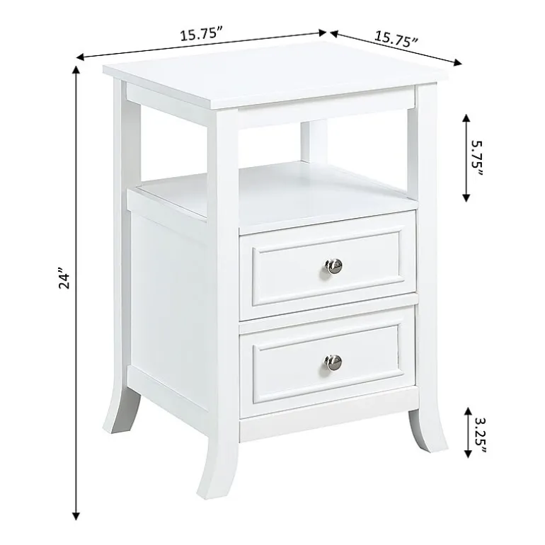 Melbourne 2-Drawer Storage End Table