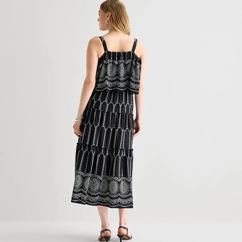 Melonie T Womens Square Neck Sleeveless Maxi Dress