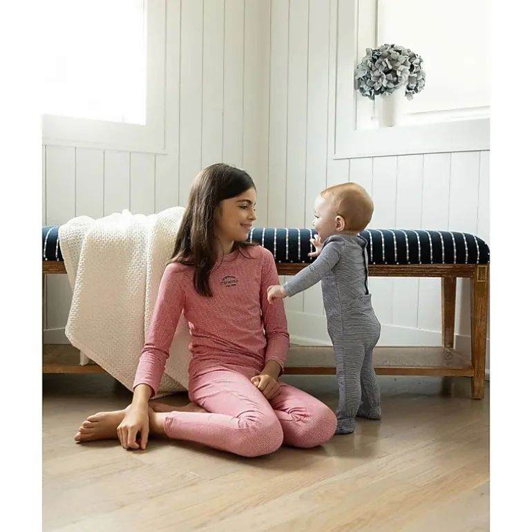 MeMoi Baby and Toddler "Generation MiniMoi" Stretchy Mini-Striped Cotton-Rich Footie
