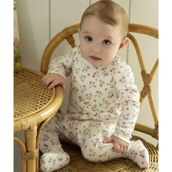 MeMoi Baby and Toddler Girls "Full Bloom" Floral Pointelle Footie