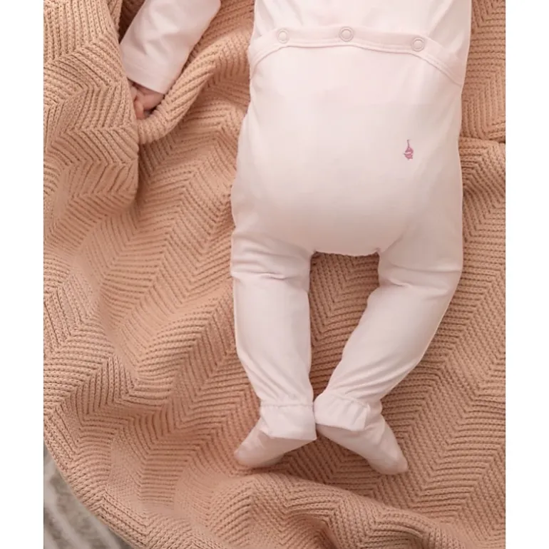 MeMoi Baby and Toddler Girls "Girl And Her Waddling Ducks" Cotton Rich Footie