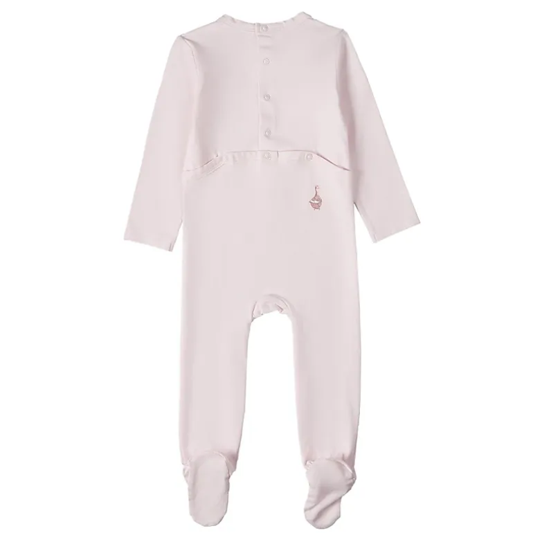 MeMoi Baby and Toddler Girls "Girl And Her Waddling Ducks" Cotton Rich Footie