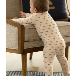 MeMoi Baby and Toddler Girls "Princess Bows" Cotton Rich Side-Snap Footie