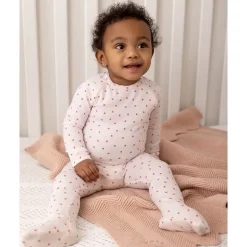 MeMoi Baby Clover-Print Hidden Zip Footie