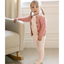 MeMoi Baby Clover-Print Hidden Zip Footie