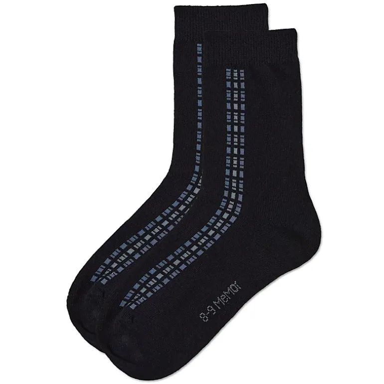 MeMoi Boy's Vertical Dashed Line Crew Socks