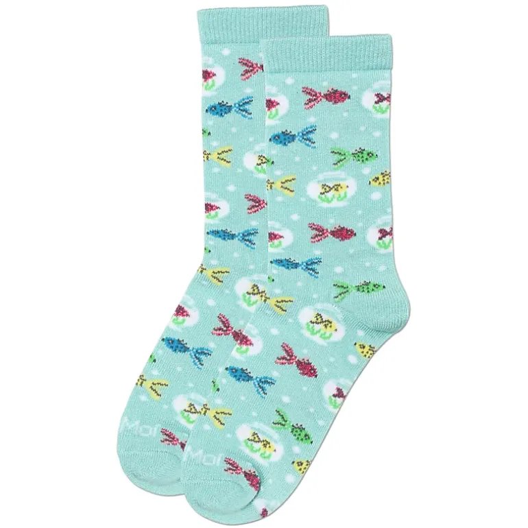 Memoi Kids Goldfish Rayon From Bamboo Crew Socks