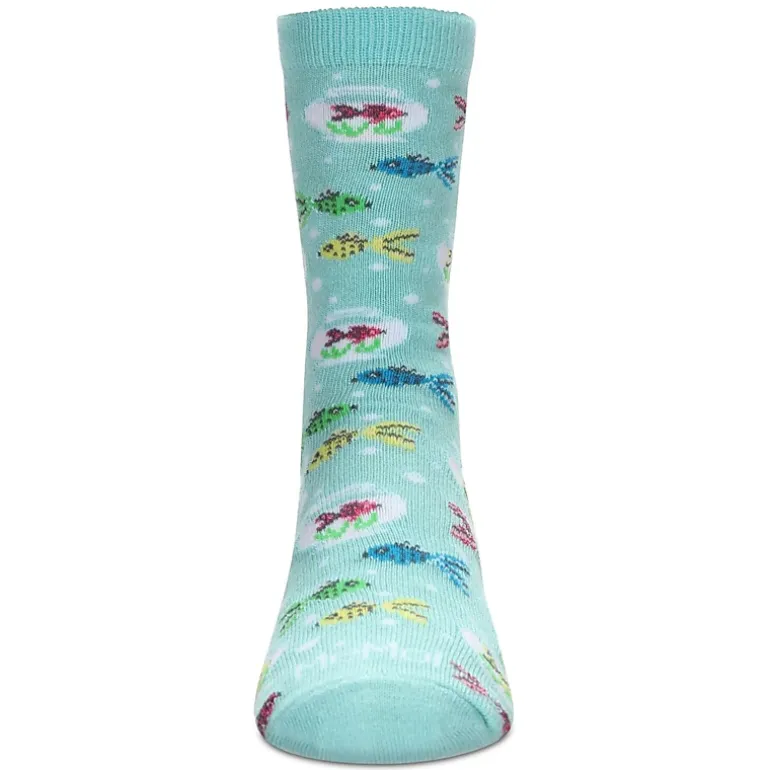 Memoi Kids Goldfish Rayon From Bamboo Crew Socks
