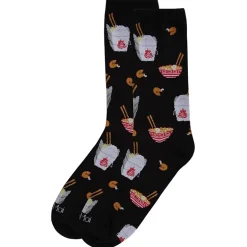 MeMoi Let's Order Takeout Bamboo Blend Crew Socks