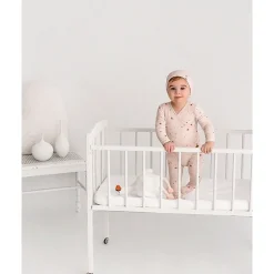 MeMoi 2 Piece Set Baby Ribbed Rayon-Blend Star-Pattern Footie and Beanie