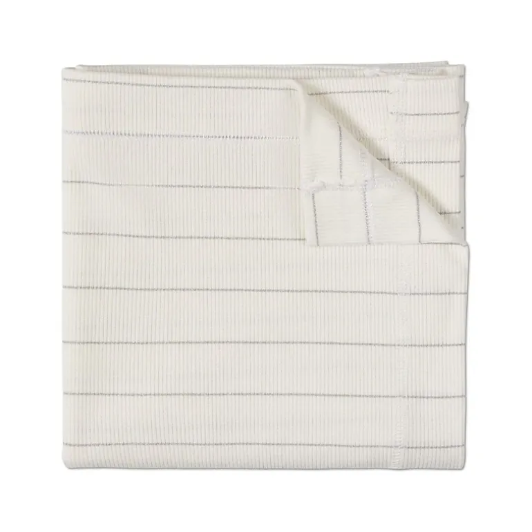 MeMoi 3 Piece Unisex Baby Ribbed Shimmer Stripe Footie Set