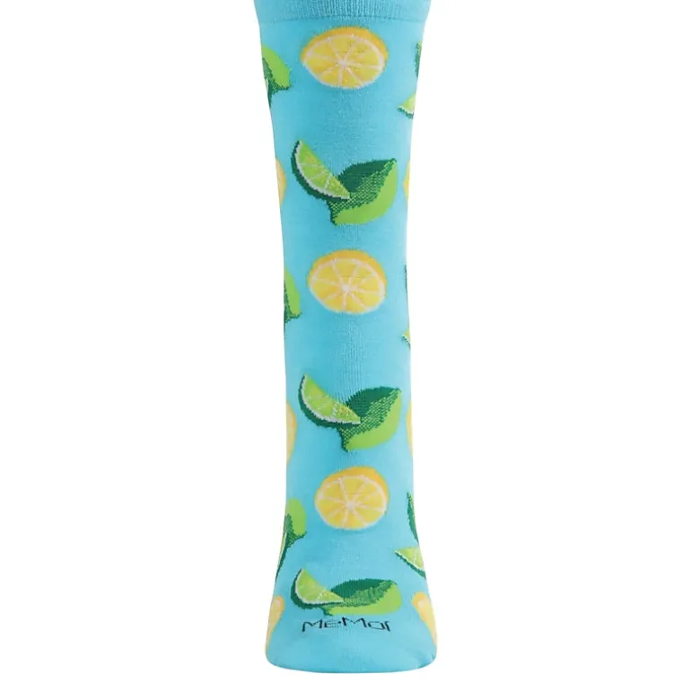 MeMoi When Life Gives You Lemons Bamboo Blend Crew Socks