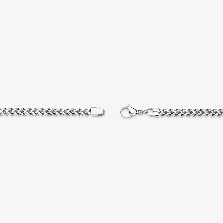 Mens Brushed Stainless Steel 22mm Foxtail Bracelet