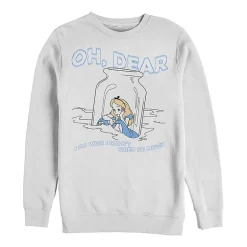 Mens Crew Neck Long Sleeve Alice in Wonderland Sweatshirt