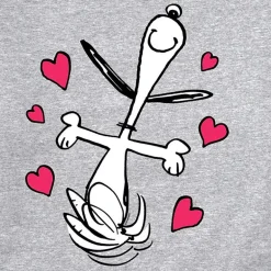 Mens Crew Neck Long Sleeve Peanuts Valentine's Day Sweatshirt