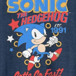 Mens Crew Neck Short Sleeve Classic Fit Sonic the Hedgehog Big and Tall Graphic T-Shirt