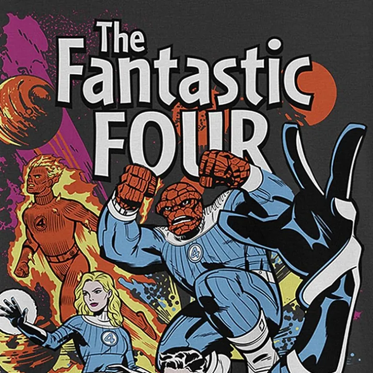 Mens Crew Neck Short Sleeve Classic Fit Marvel Big and Tall Graphic T-Shirt