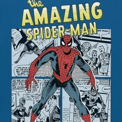 Mens Crew Neck Short Sleeve Classic Fit Spiderman Big and Tall Graphic T-Shirt