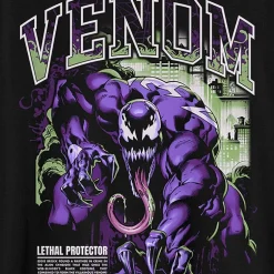 Mens Crew Neck Short Sleeve Classic Fit Marvel Venom Big and Tall Graphic T-Shirt