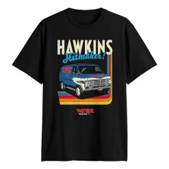 Mens Crew Neck Short Sleeve Classic Fit Stranger Things Big and Tall Graphic T-Shirt