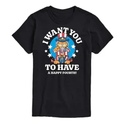 Mens Crew Neck Short Sleeve Classic Fit Garfield Big and Tall Graphic T-Shirt