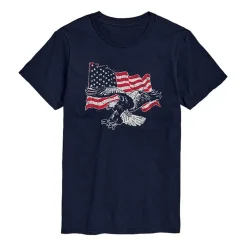 Mens Crew Neck Short Sleeve Classic Fit Big and Tall Graphic T-Shirt