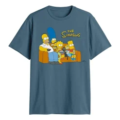 Mens Crew Neck Short Sleeve Classic Fit The Simpsons Big and Tall Graphic T-Shirt