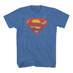 Mens Crew Neck Short Sleeve Regular Fit Superman Big and Tall Graphic T-Shirt