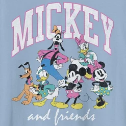 Mens Crew Neck Short Sleeve Regular Fit Mickey and Friends Mickey Mouse Graphic T-Shirt