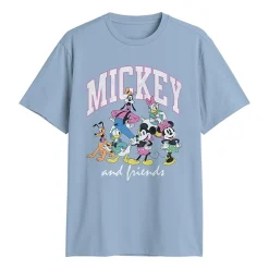 Mens Crew Neck Short Sleeve Regular Fit Mickey and Friends Mickey Mouse Graphic T-Shirt