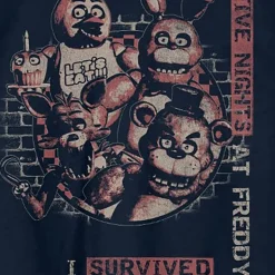 Mens Crew Neck Short Sleeve Regular Fit Five Nights at Freddys Graphic T-Shirt
