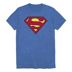 Mens Crew Neck Short Sleeve Regular Fit DC Comics Superman Graphic T-Shirt