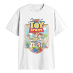 Mens Crew Neck Short Sleeve Regular Fit Buzz Lightyear Jessie Toy Story Graphic T-Shirt