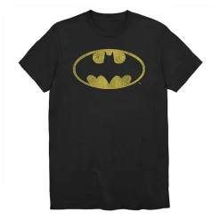 Mens Crew Neck Short Sleeve Regular Fit Batman DC Comics Graphic T-Shirt