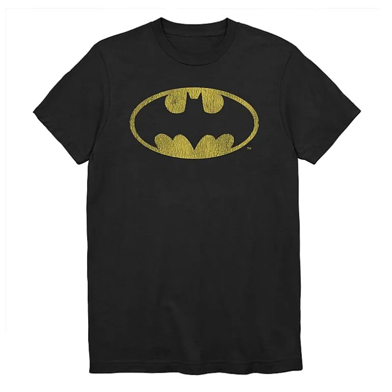 Mens Crew Neck Short Sleeve Regular Fit Batman DC Comics Graphic T-Shirt