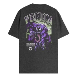 Mens Crew Neck Short Sleeve Regular Fit Spiderman Venom Graphic T-Shirt