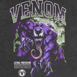 Mens Crew Neck Short Sleeve Regular Fit Spiderman Venom Graphic T-Shirt