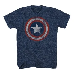 Mens Crew Neck Short Sleeve Regular Fit Captain America Big and Tall Graphic T-Shirt
